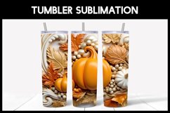 3D Pumpkins Tumbler Sublimation |Autumn 3D Tumbler Product Image 4