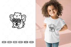 Spring Capybara SVG &amp; Clipart Product Image 1