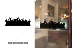 Applause Crowd Silhouette SVG &amp; Clipart Product Image 1