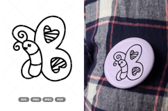 Kawaii Spring Butterfly SVG &amp; Clipart Product Image 1