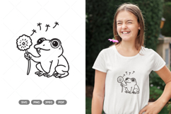 Frog and Flower SVG &amp; Clipart Product Image 1