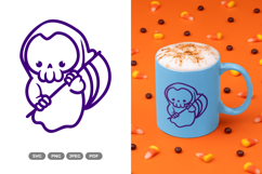 Chibi Grim Reaper SVG &amp; Clipart - Halloween Clipart Product Image 1