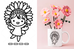 Flower Fairy SVG &amp; Clipart Product Image 1