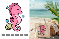 Seahorse Colored SVG &amp; Clipart Product Image 1