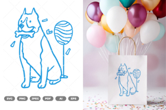 Birthday Dog SVG &amp; Clipart Product Image 1