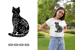 Spring Cat SVG &amp; Clipart Product Image 1