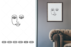 Minimalism Abstract Face SVG &amp; Clipart Product Image 1