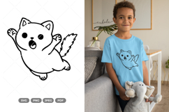 Kawaii Cat SVG &amp; Clipart Product Image 1