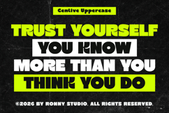 Centive - Bold Sci-Fi Sans Typeface Product Image 3