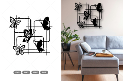 Geometrical Butterflies Wall Decor SVG &amp; Clipart Product Image 1