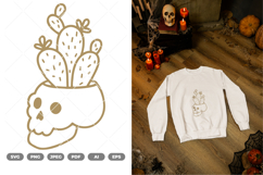 Skull and Plant SVG &amp; Clipart Product Image 1