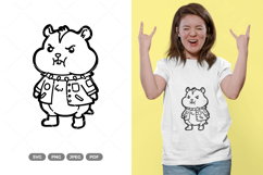Punk Hamster Doodle SVG &amp; Clipart Product Image 1