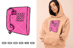 Classic Telephone Colored SVG &amp; Clipart Product Image 1