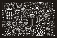 Cartoon Doodle Heart Clip Art Set Product Image 11