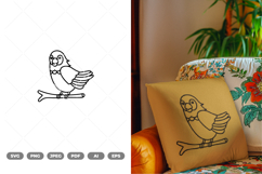 Kawaii Parrot SVG &amp; Clipart Product Image 1