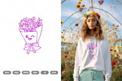 Cute Bouquet SVG &amp; Clipart Product Image 1