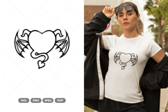 Devil's Heart SVG &amp; Clipart Product Image 1