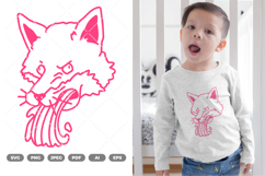 Rainbow Vomit Fox SVG &amp; Clipart Product Image 1