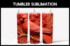 3D Cardinal Bird Tumbler Sublimation |3D Tumbler Product Image 4