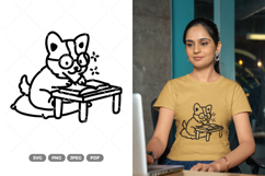 Workaholic Dog SVG &amp; Clipart Product Image 1