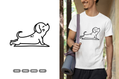 Cute Yoga Dog SVG &amp; Clipart Product Image 1