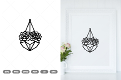 Hanging Potted Plant SVG &amp; Clipart Product Image 1