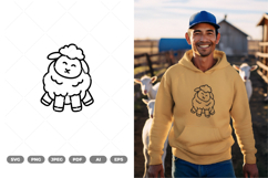 Cute Sheep Doodle SVG &amp; Clipart Product Image 1