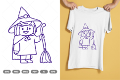Cute Witch SVG &amp; Clipart Product Image 1