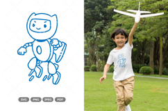 Cute Robot SVG &amp; Clipart Product Image 1