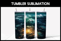 6 Night Landscape View from the Sky Tumbler Sublimation Product Image 4