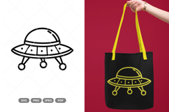 UFO SVG &amp; Clipart - Outer Space SVG Product Image 1
