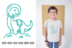 Dino Astronaut SVG &amp; Clipart Product Image 1
