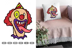 Scary Clown Colored SVG & Clipart Product Image 3