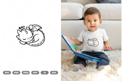 Baby Dragon Doodle SVG &amp; Clipart Product Image 1
