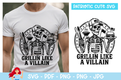 Grillin like a villain SVG ,Patriotic SVG, Independence day Product Image 1
