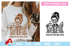 Fueled by love and coffee SVG, Mom inspired SVG Product Image 1
