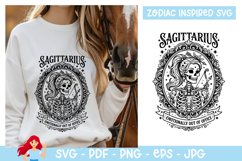 Sagittarius SVG, Zodiac sign inspired SVG, Skeleton Product Image 1