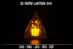 Autumn Lantern SVG I Autumn paper cut SVG I Luminaries SVG Product Image 1