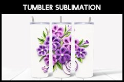 6 3D Vinca Flowers Tumbler Sublimation | Paper Quilling Product Image 4