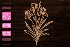 Bouquet of Flowers Laser Cut I Laser Cut SVG Product Image 1