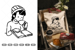 Book and Coffee SVG &amp; Clipart Product Image 1