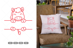 Horse Split Border SVG &amp; Clipart Product Image 1