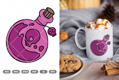 Poison Bottle Colored SVG &amp; Clipart Product Image 1