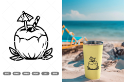 Coconut Drink SVG &amp; Clipart Product Image 1