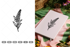 Wild Flower Stem SVG &amp; Clipart Product Image 1