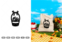 Easter Egg Basket SVG &amp; Clipart Product Image 1