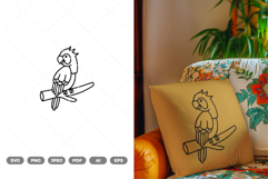 Kawaii Parrot SVG &amp; Clipart Product Image 1