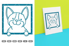 Peeking Dog SVG &amp; Clipart Product Image 1