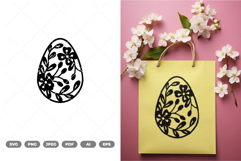 Blooming Easter Egg SVG &amp; Clipart Product Image 1