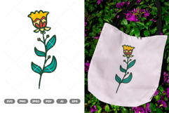 Flower Colored SVG &amp; Clipart Product Image 1